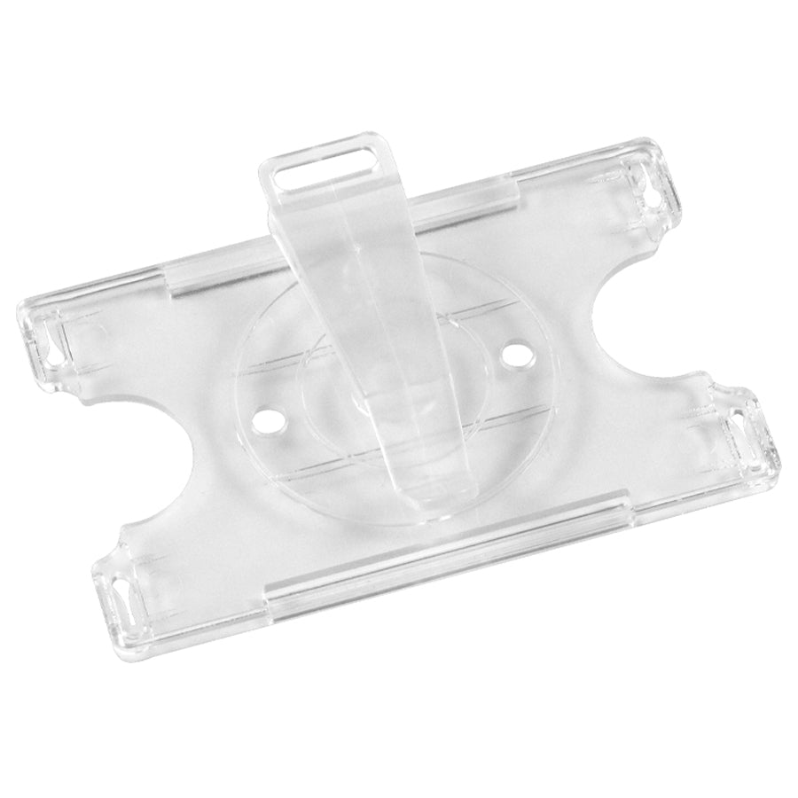 Porta-Credencial de Acrílico con Clip Giratorio
