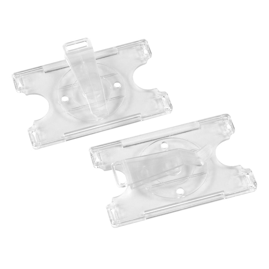 Porta-Credencial de Acrílico con Clip Giratorio