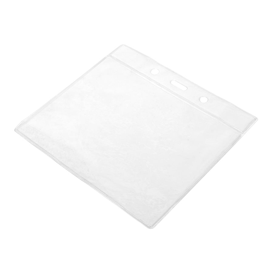 Porta-Credencial Horizontal Grande de PVC Clear