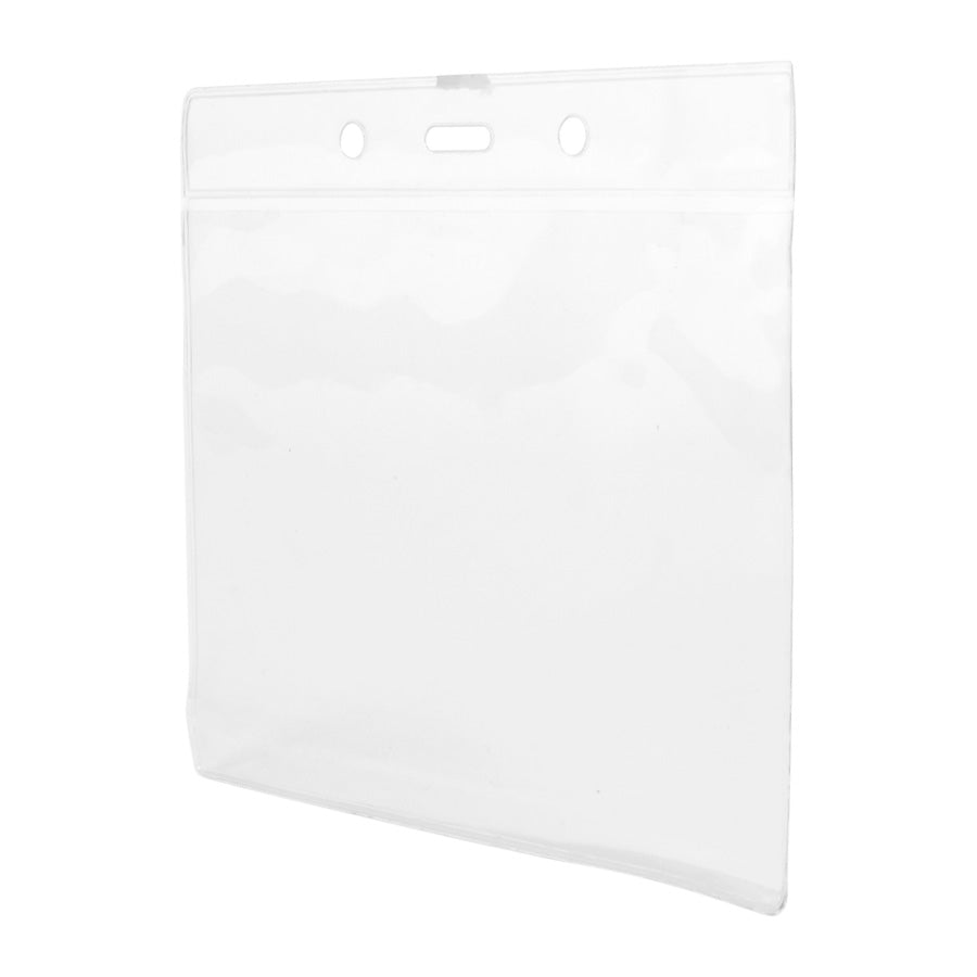 Porta-Credencial Horizontal Grande de PVC Clear